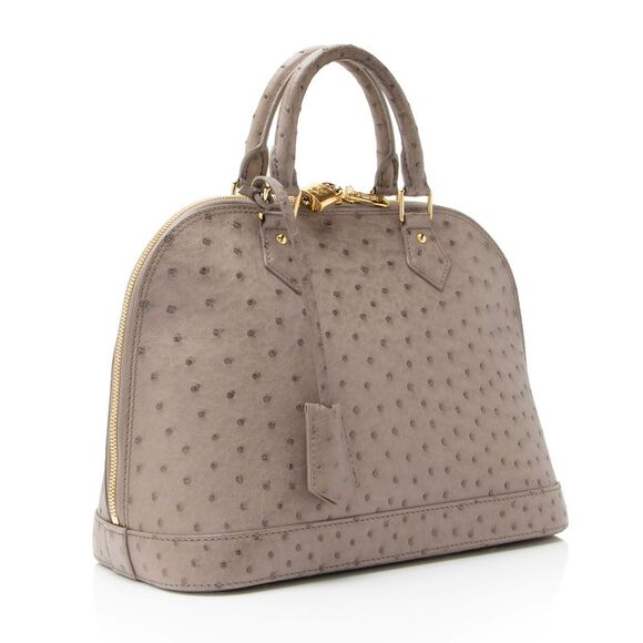 Louis Vuitton Ostrich Leather Alma PM Satchel - Picture 2 of 11
